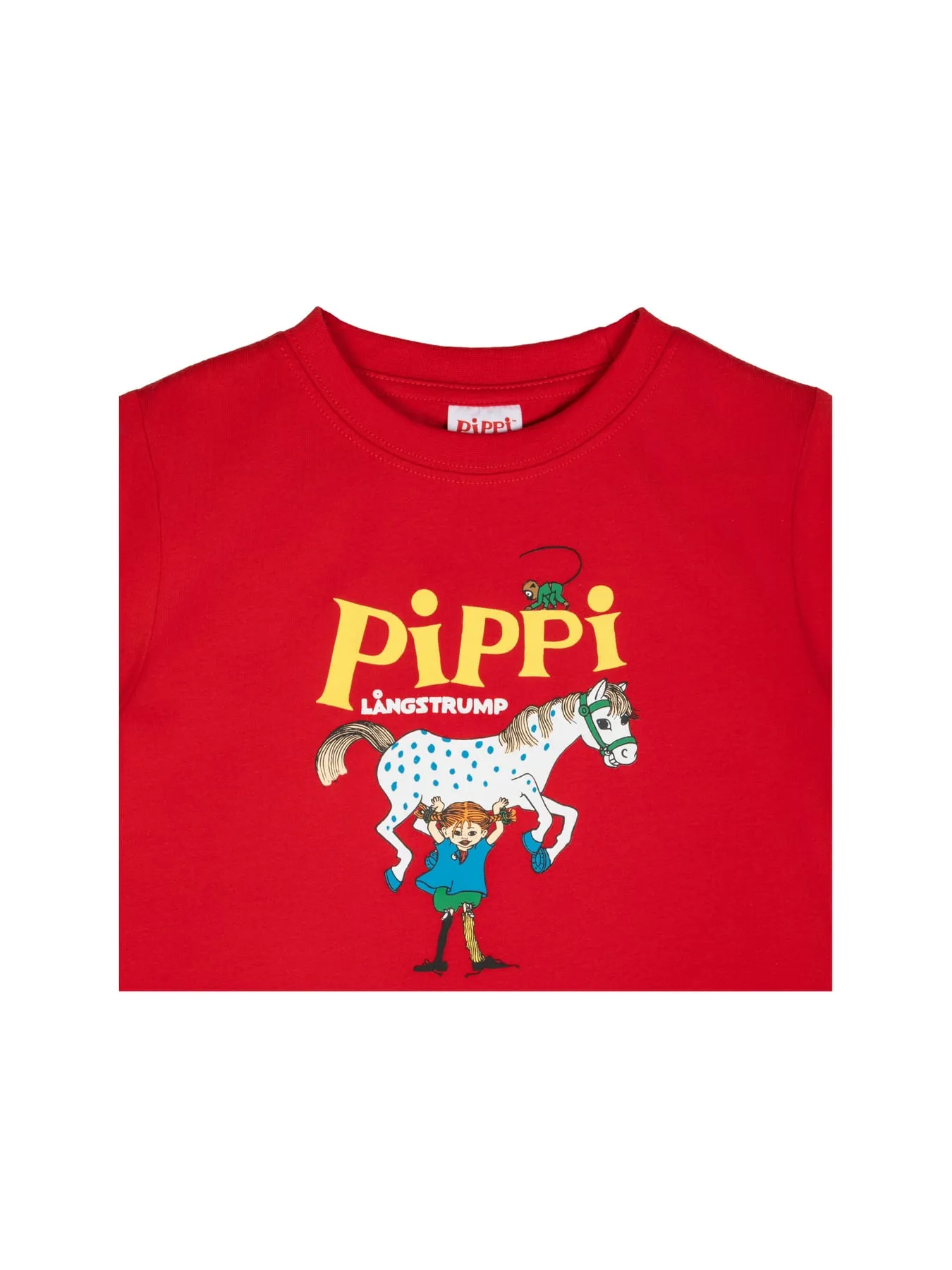 Martinex Pipi Pikksuka logoga T-särk, red Lasteriided - HellyK - Kvaliteetsed lasteriided, villariided, barefoot jalatsid