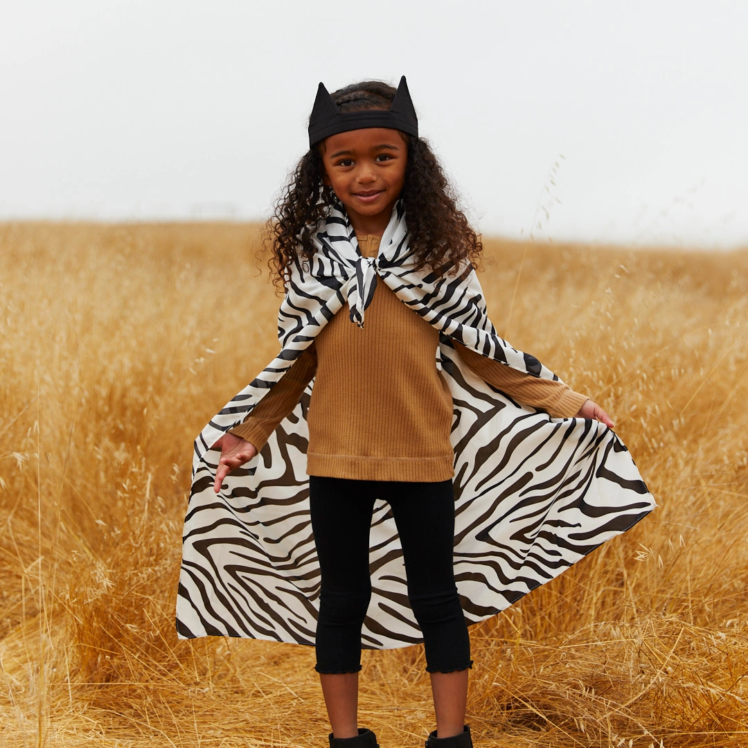 Sarah’s Silks mängusiid, sebra Mänguasjad - HellyK - Kvaliteetsed lasteriided, villariided, barefoot jalatsid