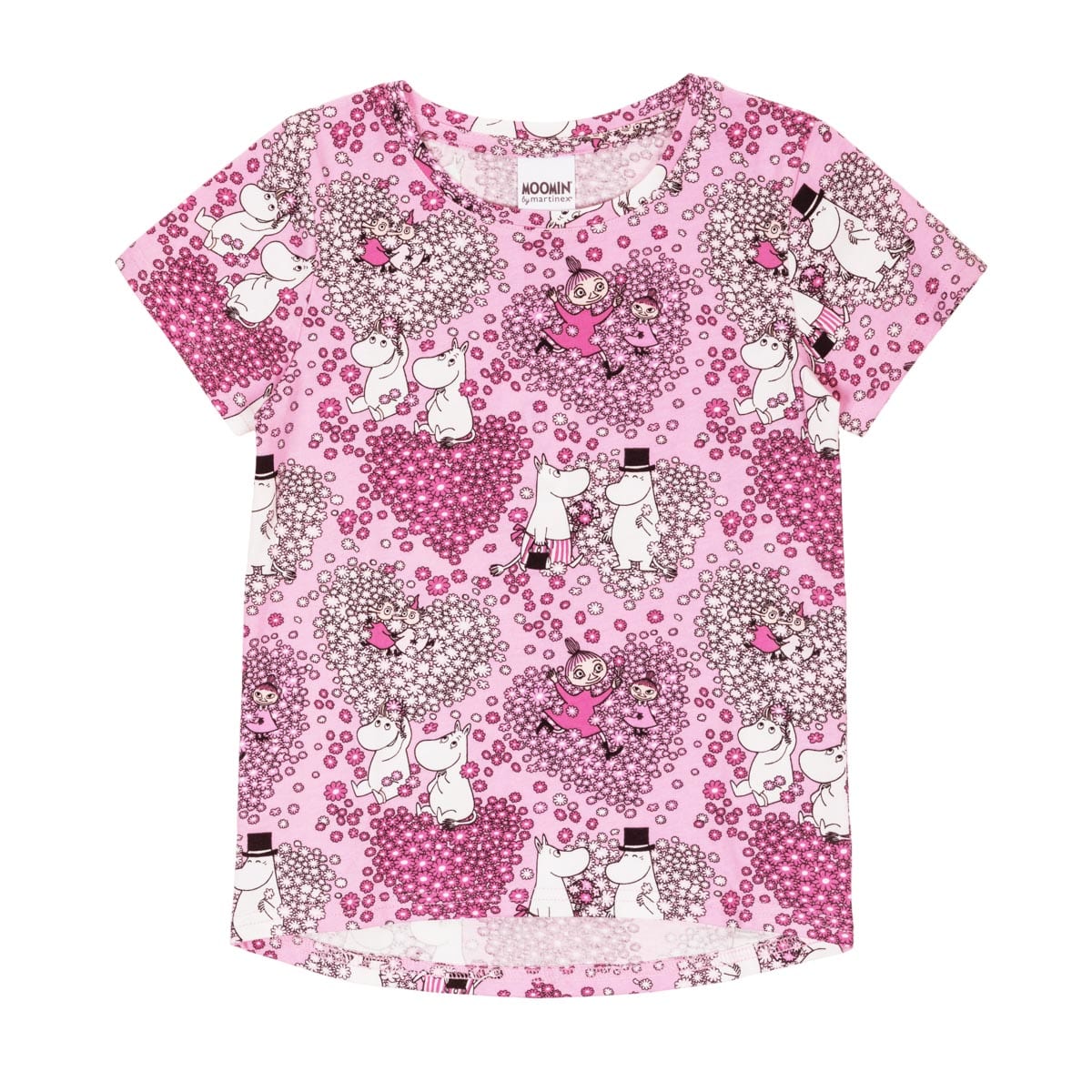 Moomin Friends lühike pidžaamakomplekt, pink Lasteriided - HellyK - Kvaliteetsed lasteriided, villariided, barefoot jalatsid