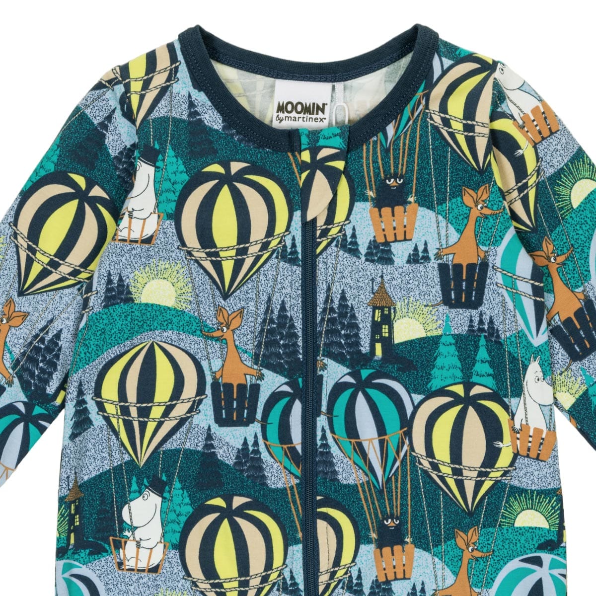 Moomin Early Flight pidžaama, blue Lasteriided - HellyK - Kvaliteetsed lasteriided, villariided, barefoot jalatsid