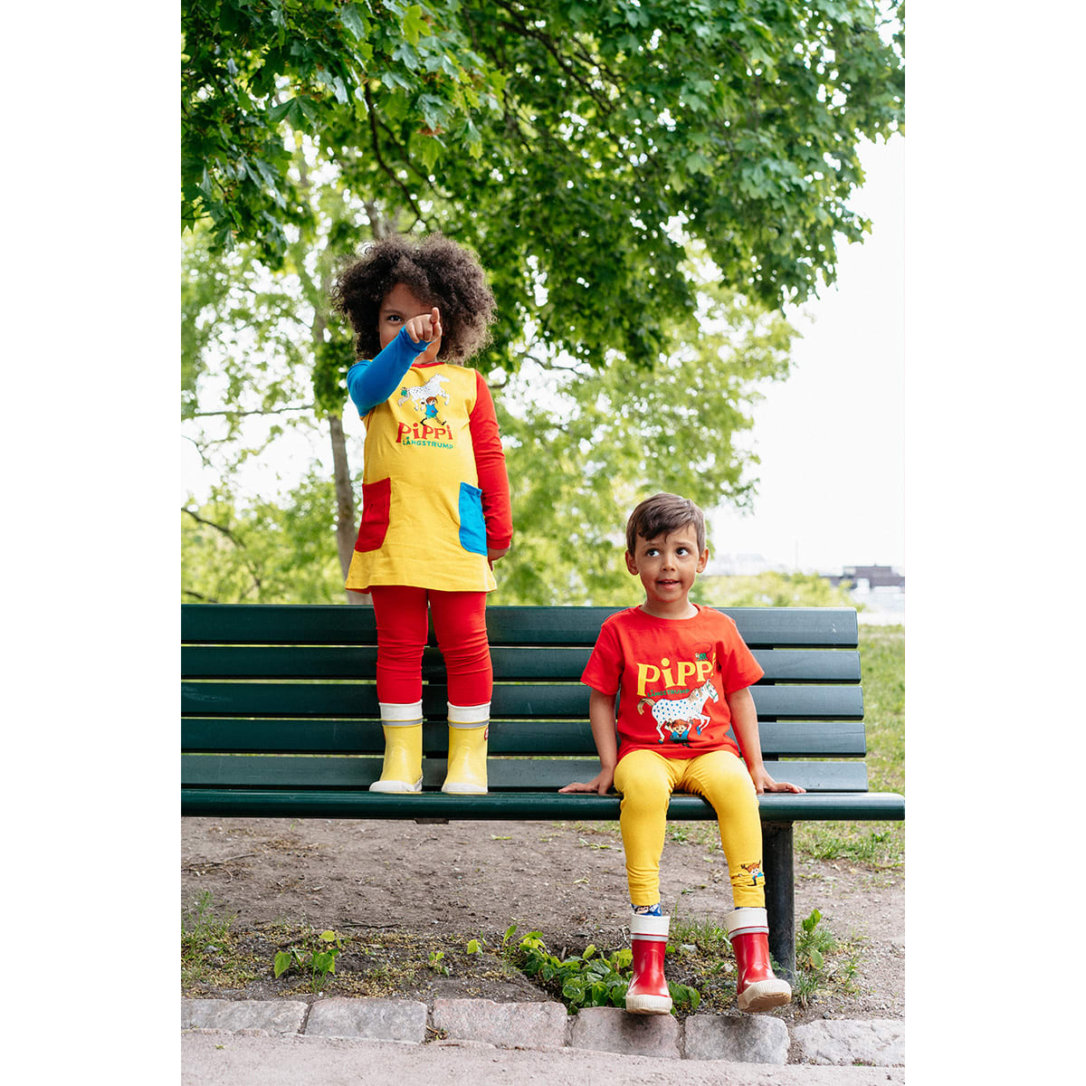 Martinex Pippi Långstrump taskutega tuunika, multi colour Kleidid/seelikud/komplektid - HellyK - Kvaliteetsed lasteriided, villariided, barefoot jalatsid