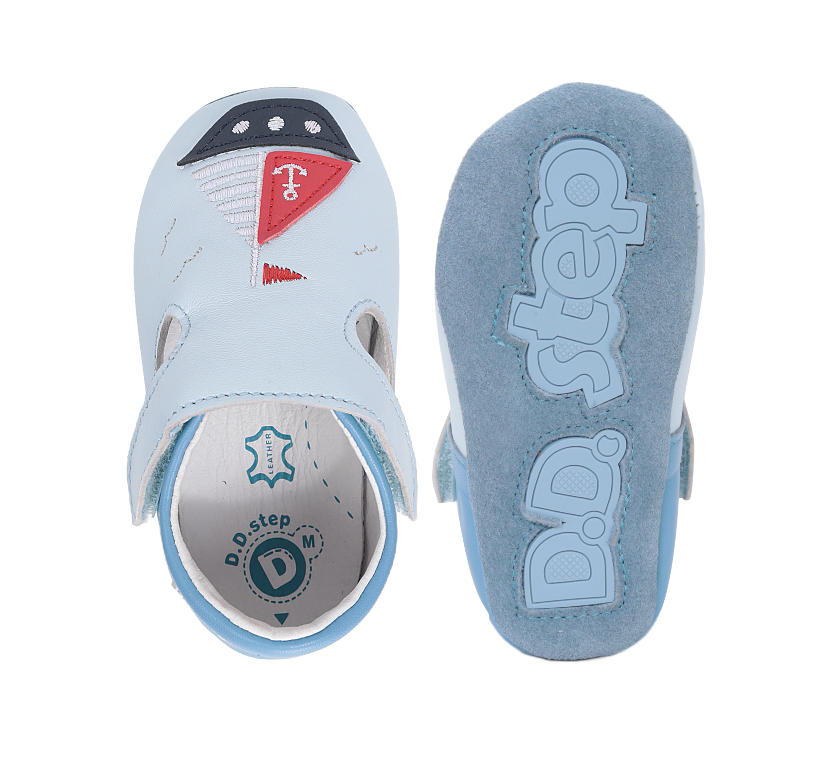 D.D step nahast papud, aero blue D.D.Step - HellyK - Kvaliteetsed lasteriided, villariided, barefoot jalatsid