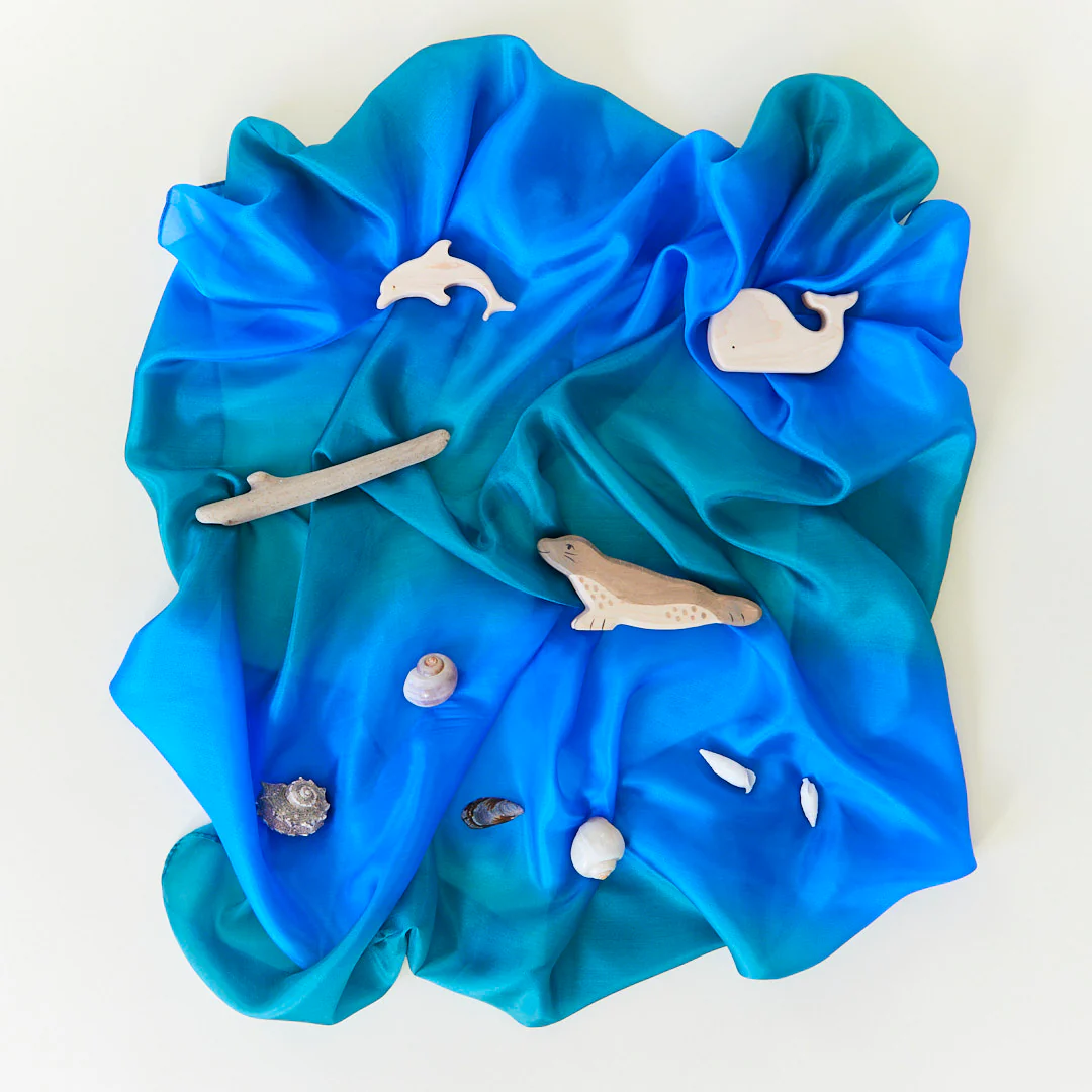 Sarah’s Silks Earth mängusiid, ocean Mänguasjad - HellyK - Kvaliteetsed lasteriided, villariided, barefoot jalatsid