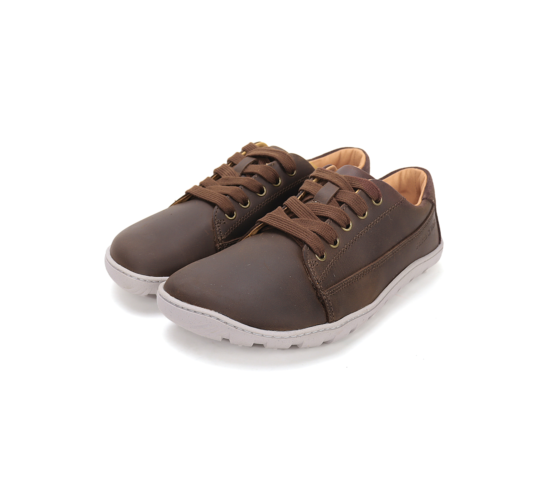 Stitch & Walk nahast vabaajajalanõud, chocolate Stitch & Walk nahast vabaajajalanõud, chocolate Kevad/sügis - HellyK - Kvaliteetsed lasteriided, villariided, barefoot jalatsid