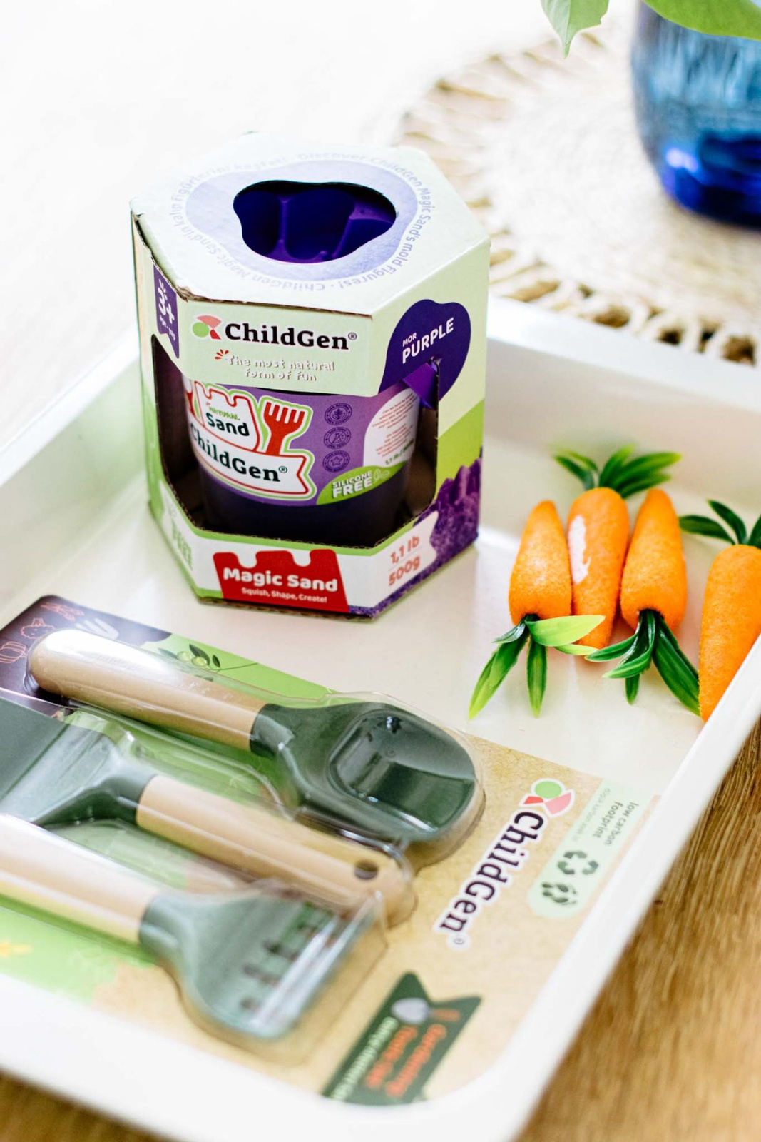 ChildGen Maagiline liiv 500 gr, lilla Mänguasjad - HellyK - Kvaliteetsed lasteriided, villariided, barefoot jalatsid