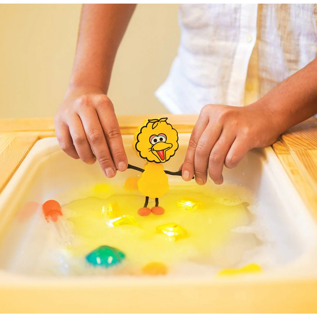 Glo Pals vannitegelane koos valguskuubikutega – Big Bird Glo Pals helendavad valguskuubikud - HellyK - Kvaliteetsed lasteriided, villariided, barefoot jalatsid