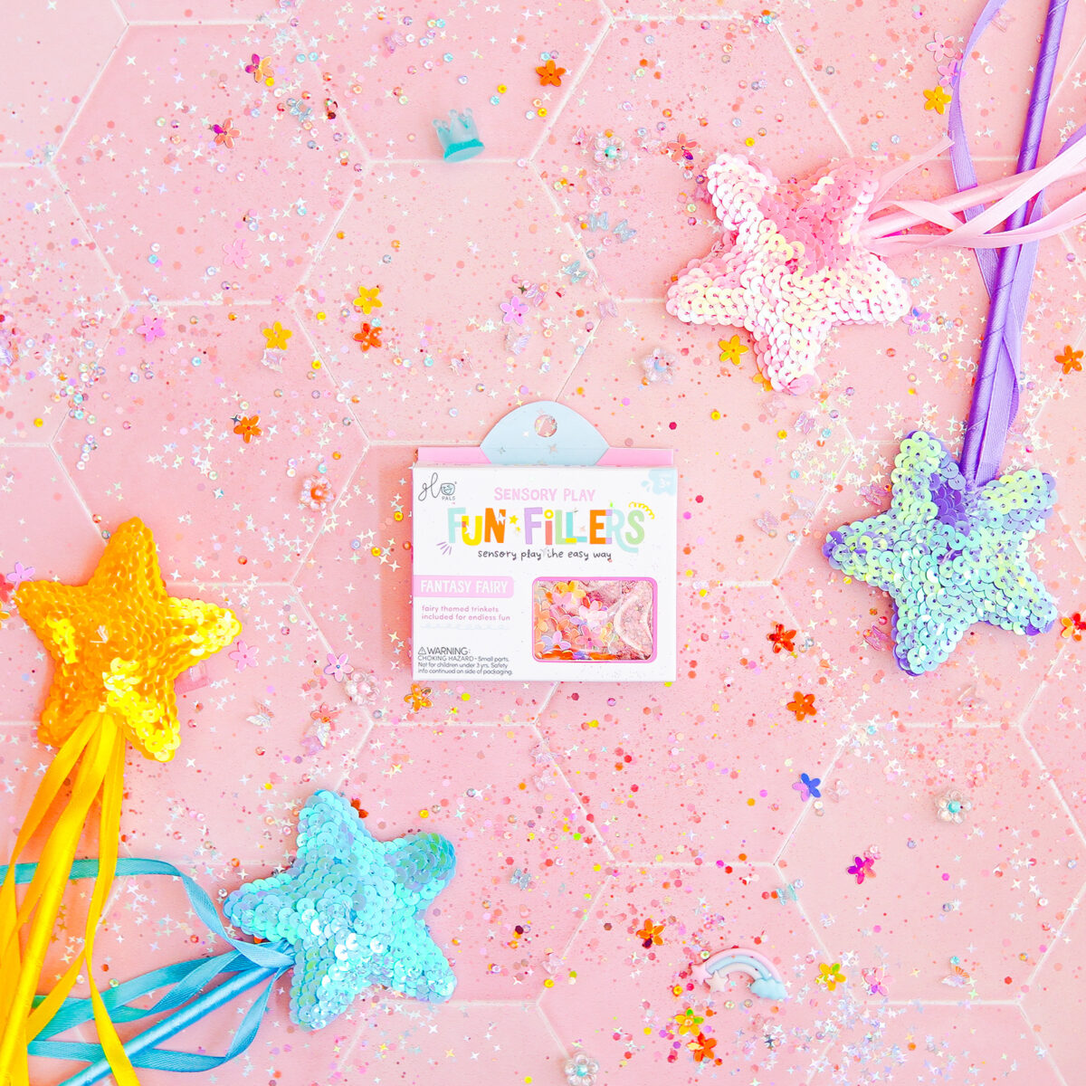 Glo Pals Maagilised sensoorsed purgilisandid, fairy Glo Pals Maagilised sensoorsed purgilisandid, fairy Glo Pals helendavad valguskuubikud - HellyK - Kvaliteetsed lasteriided, villariided, barefoot jalatsid