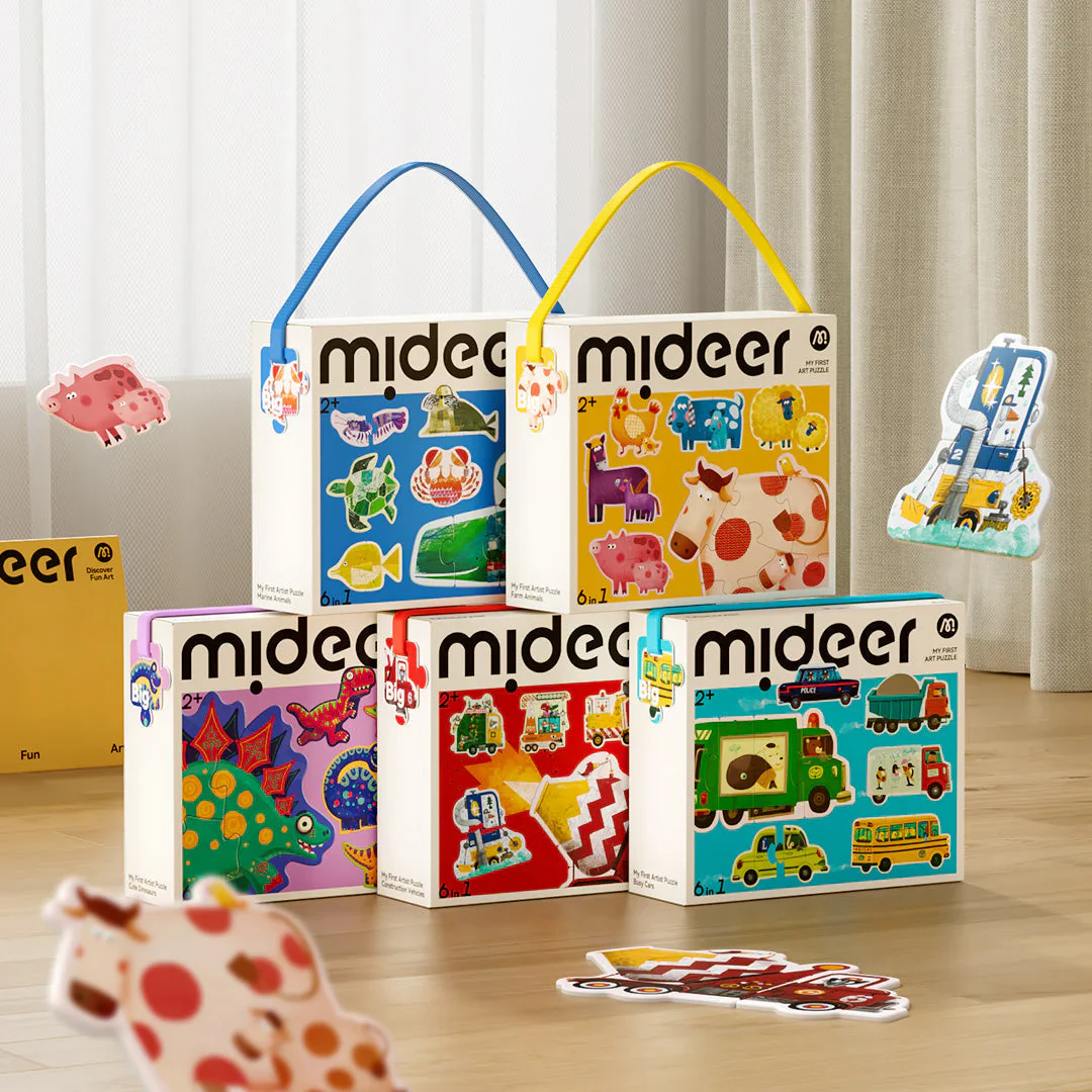 Mideer kaasaskantav pusle, armsad dinosaurused Mänguasjad - HellyK - Kvaliteetsed lasteriided, villariided, barefoot jalatsid