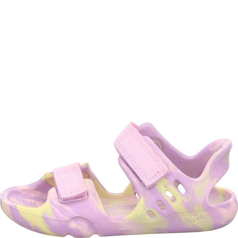 Superfit Splash-S sandaalid, lilla/kollane Laste barefoot-jalatsid - HellyK - Kvaliteetsed lasteriided, villariided, barefoot jalatsid