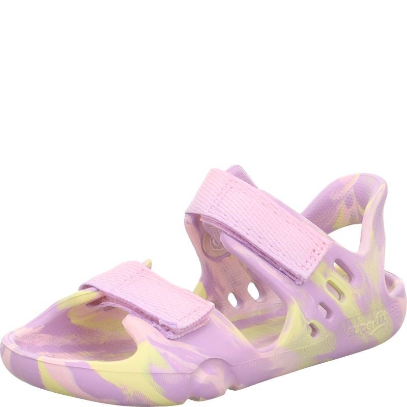 Superfit Splash-S sandaalid, lilla/kollane Laste barefoot-jalatsid - HellyK - Kvaliteetsed lasteriided, villariided, barefoot jalatsid