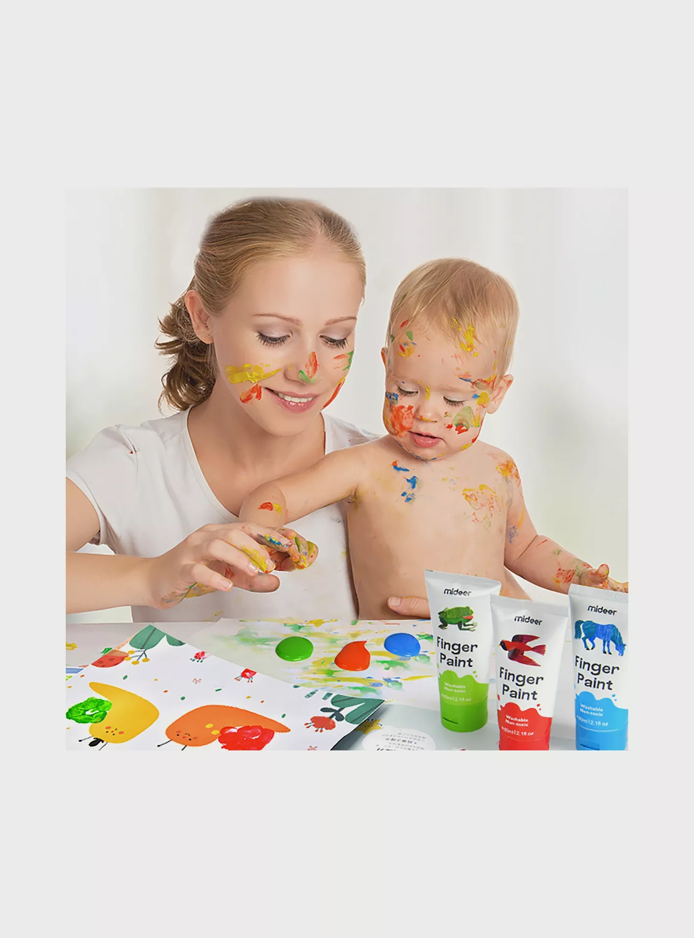 Mideer näpuvärvid, 6 värvi Joonistustarbed / meisterdamine / käsitöö - HellyK - Kvaliteetsed lasteriided, villariided, barefoot jalatsid