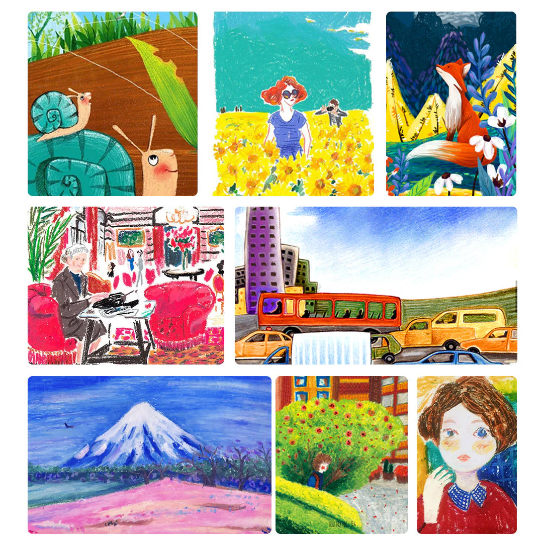 Mideer mesilasvahast kriidid, 12 värvi Joonistustarbed / meisterdamine / käsitöö - HellyK - Kvaliteetsed lasteriided, villariided, barefoot jalatsid