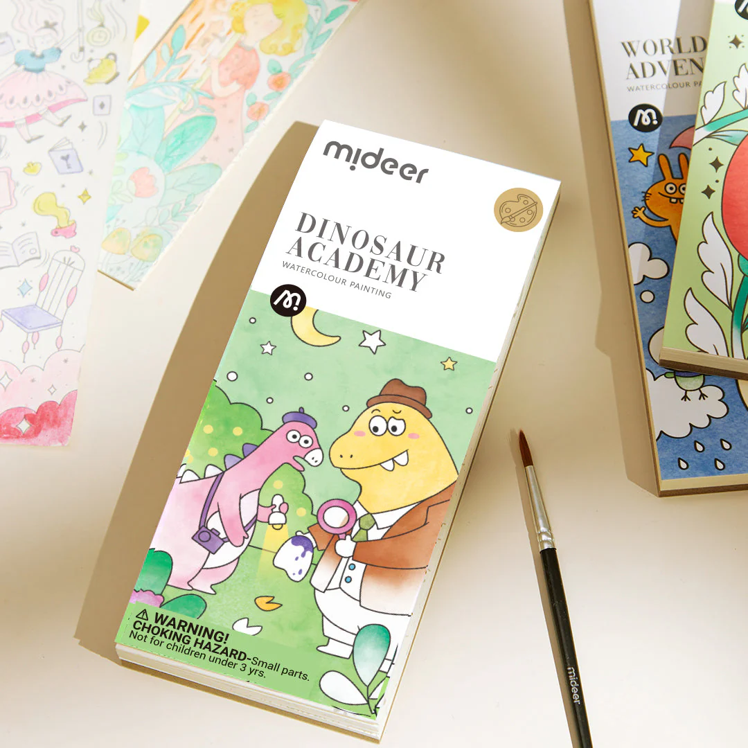 Mideer akvarellmaalikomplekt, dinosauruste akadeemia Joonistustarbed / meisterdamine / käsitöö - HellyK - Kvaliteetsed lasteriided, villariided, barefoot jalatsid