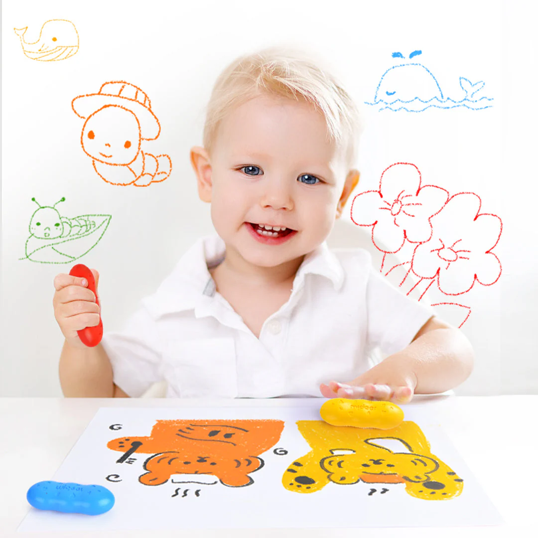 Mideer mesilasvahast kriidid, 12 värvi Joonistustarbed / meisterdamine / käsitöö - HellyK - Kvaliteetsed lasteriided, villariided, barefoot jalatsid