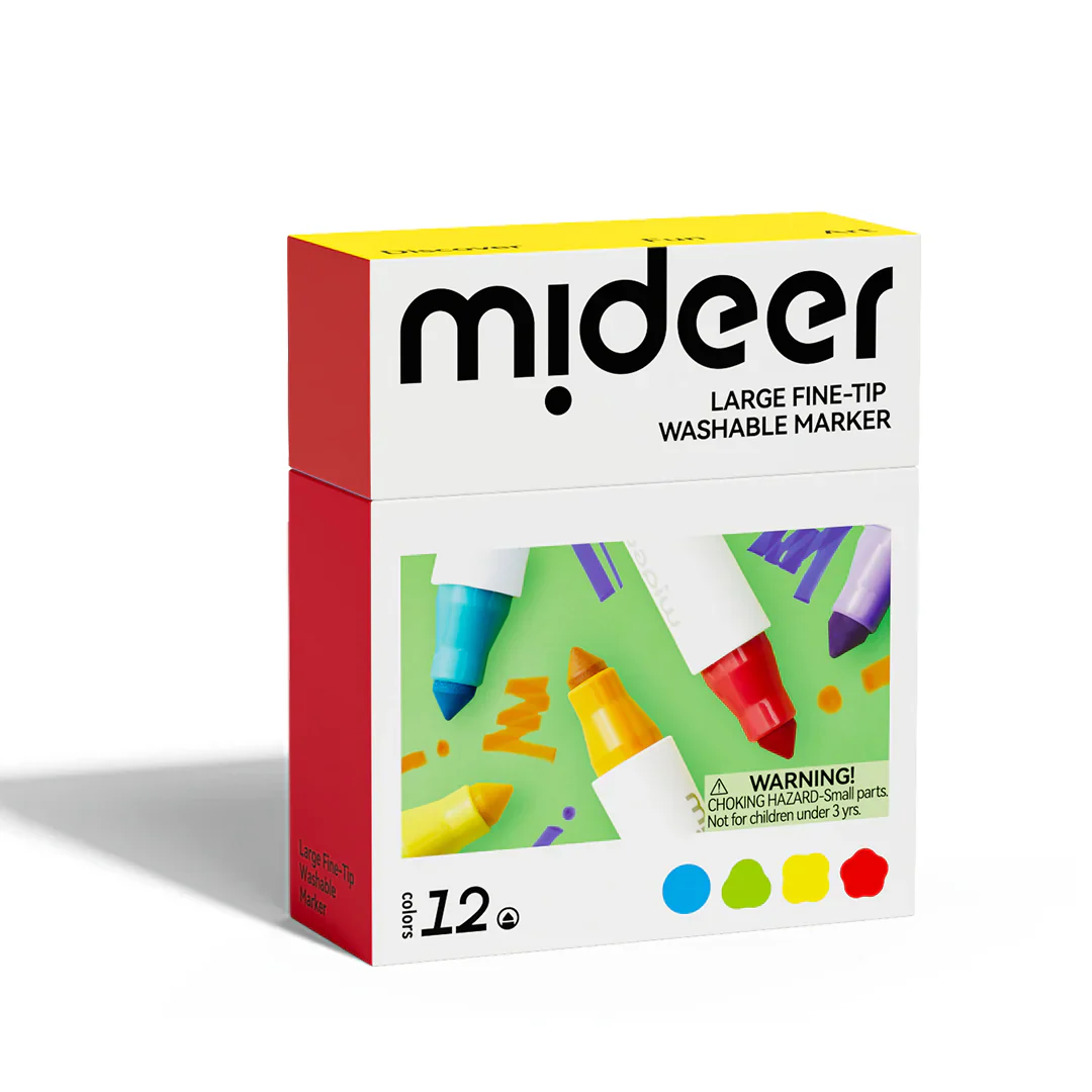 Mideer pestavate markerite komplekt, 12 Joonistustarbed / meisterdamine / käsitöö - HellyK - Kvaliteetsed lasteriided, villariided, barefoot jalatsid