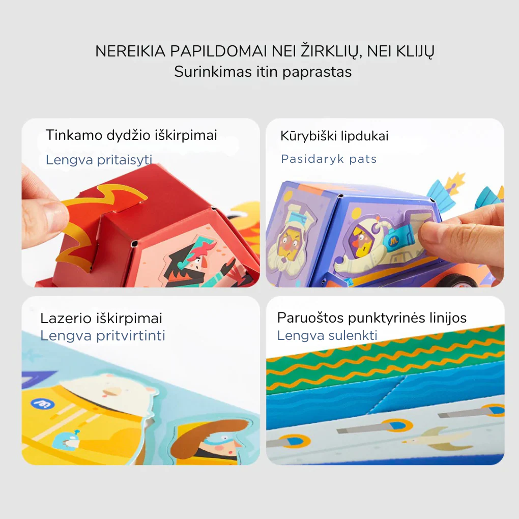 Mideer paberist meisterdamise komplekt, lennukid Joonistustarbed / meisterdamine / käsitöö / kleepsud - HellyK - Kvaliteetsed lasteriided, villariided, barefoot jalatsid