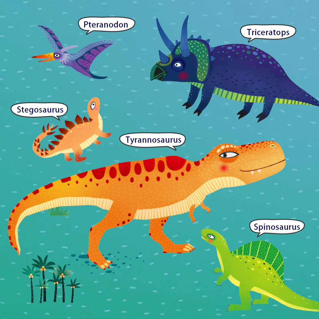 Mideer kaasaskantav pusle, dinosauruste ajastu Mänguasjad - HellyK - Kvaliteetsed lasteriided, villariided, barefoot jalatsid