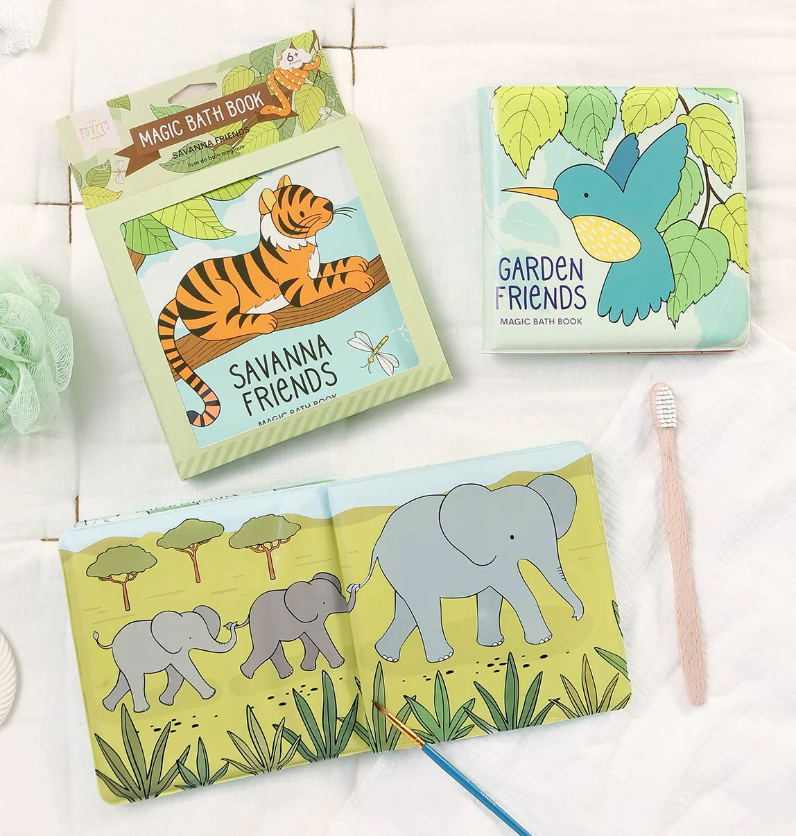 A Little Lovely Company maagiline vanniraamat, savanne friends A Little Lovely Company maagiline vanniraamat, savanne friends Mänguasjad - HellyK - Kvaliteetsed lasteriided, villariided, barefoot jalatsid