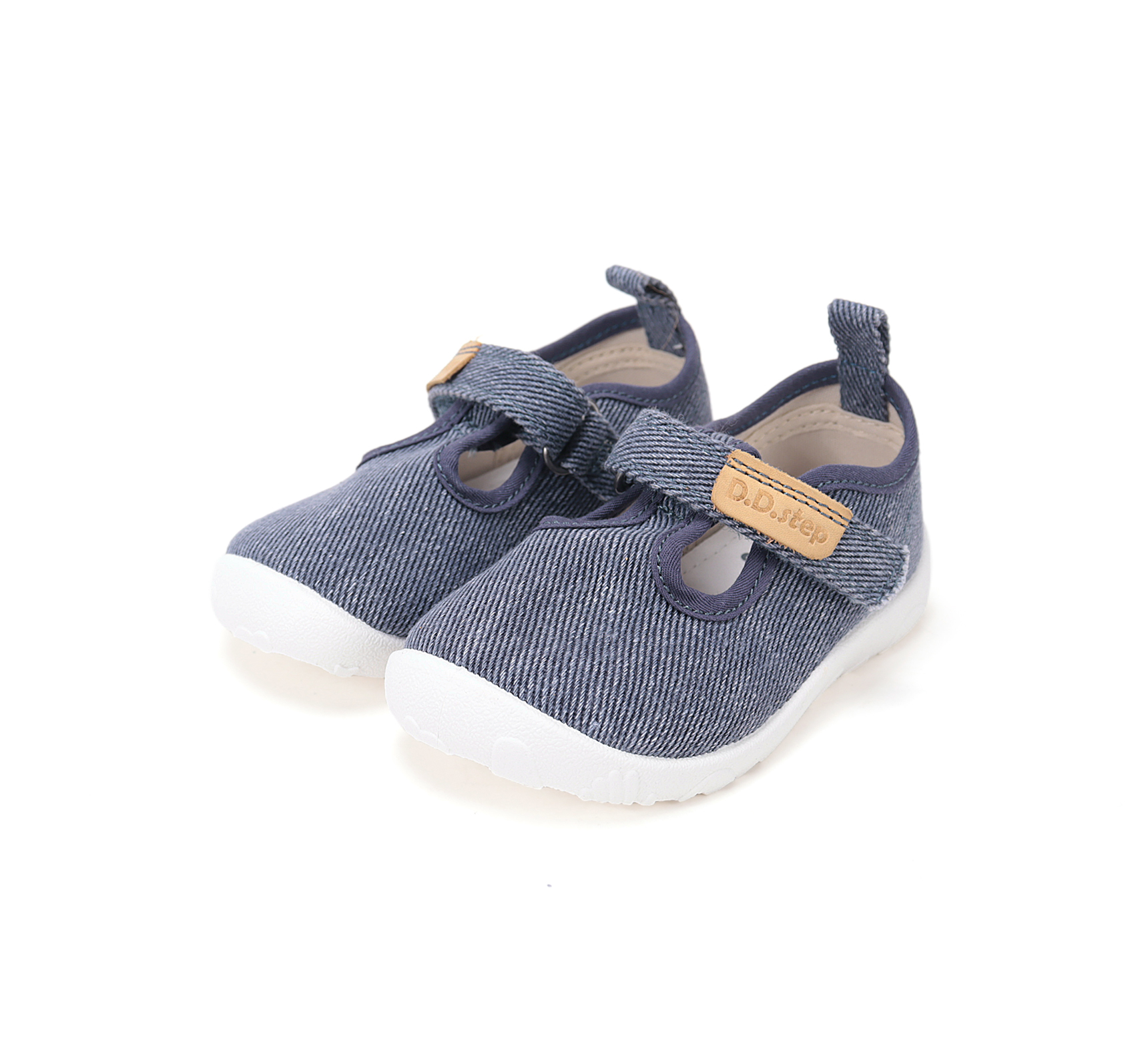 D.D.Step puuvillasest kangast sisejalatsid, baby pink 086 D.D.Step - HellyK - Kvaliteetsed lasteriided, villariided, barefoot jalatsid