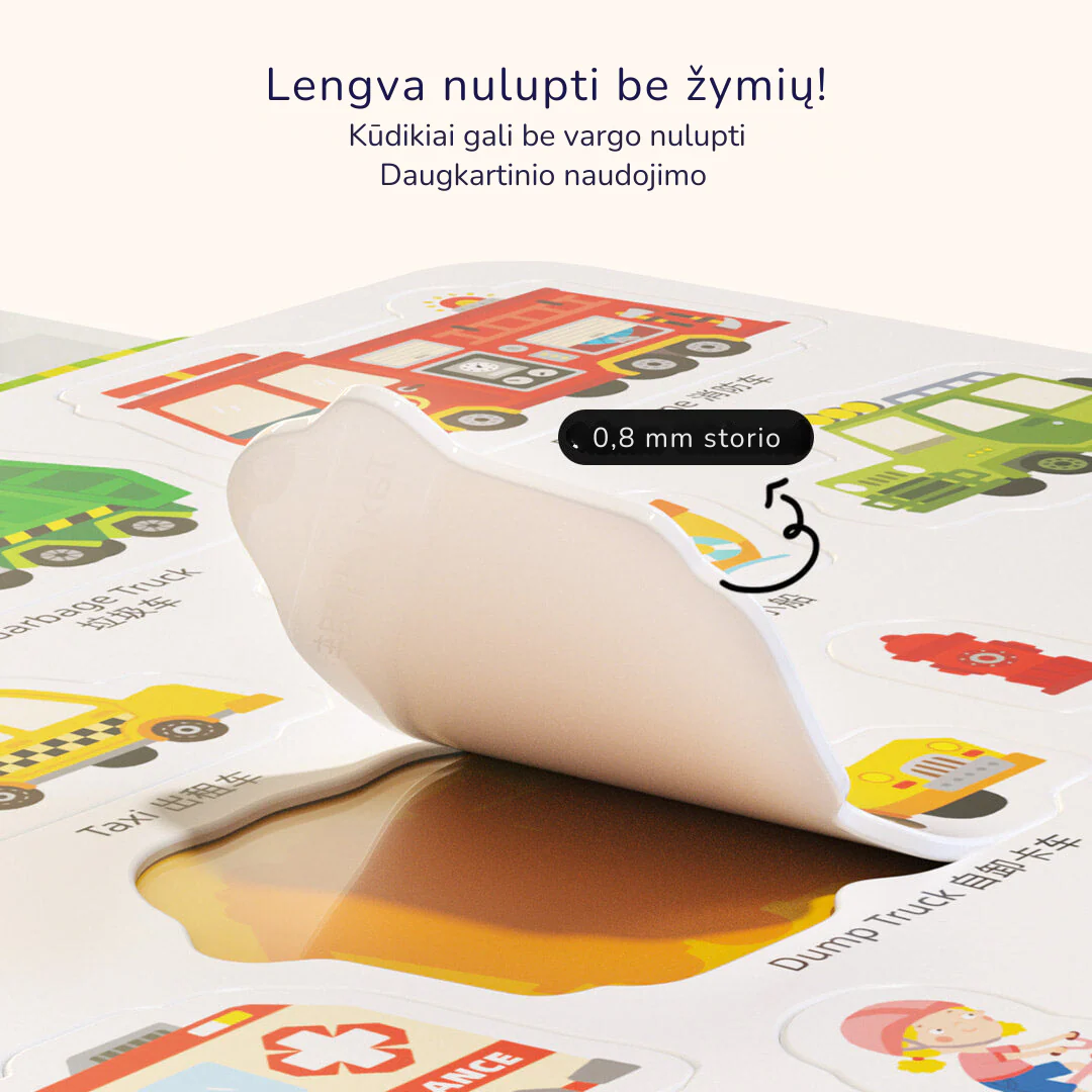 Mideer korduvkasutatavad kleepsud, liiklus tänaval Joonistustarbed / meisterdamine / käsitöö / kleepsud - HellyK - Kvaliteetsed lasteriided, villariided, barefoot jalatsid