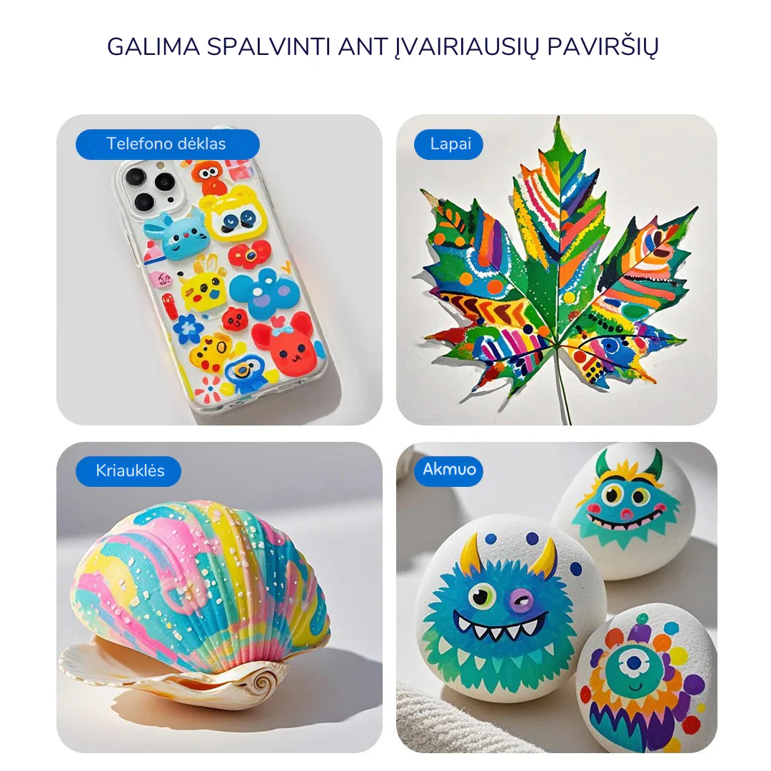 Mideer täidetavad akrüülmarkerid pehme otsaga, 36 värvi Joonistustarbed / meisterdamine / käsitöö - HellyK - Kvaliteetsed lasteriided, villariided, barefoot jalatsid