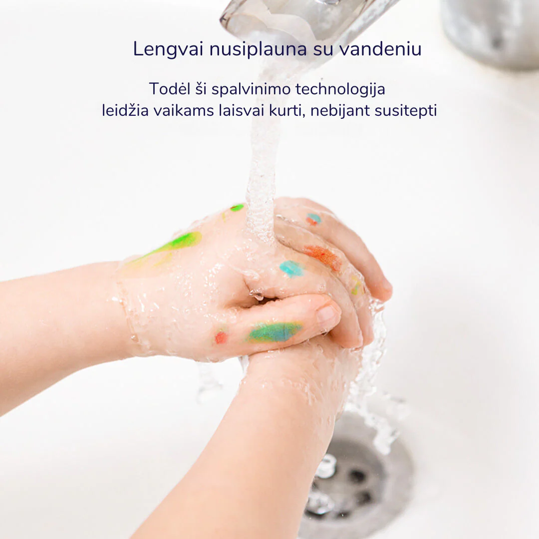 Mideer näpuvärvid, 6 värvi Mideer näpuvärvid, 6 värvi Joonistustarbed / meisterdamine / käsitöö - HellyK - Kvaliteetsed lasteriided, villariided, barefoot jalatsid