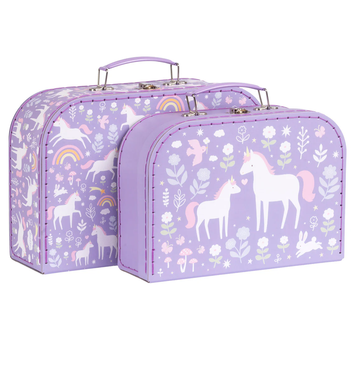 A Little Lovely Company kohvrikomplekt, unicorn dreams Kodumaailm ja muud tarvikud - HellyK - Kvaliteetsed lasteriided, villariided, barefoot jalatsid