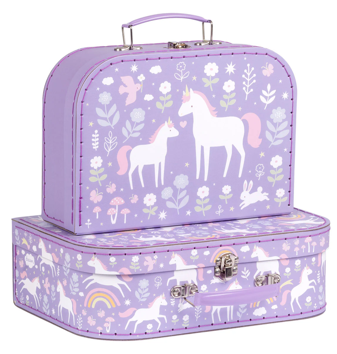 A Little Lovely Company kohvrikomplekt, unicorn dreams Kodumaailm ja muud tarvikud - HellyK - Kvaliteetsed lasteriided, villariided, barefoot jalatsid