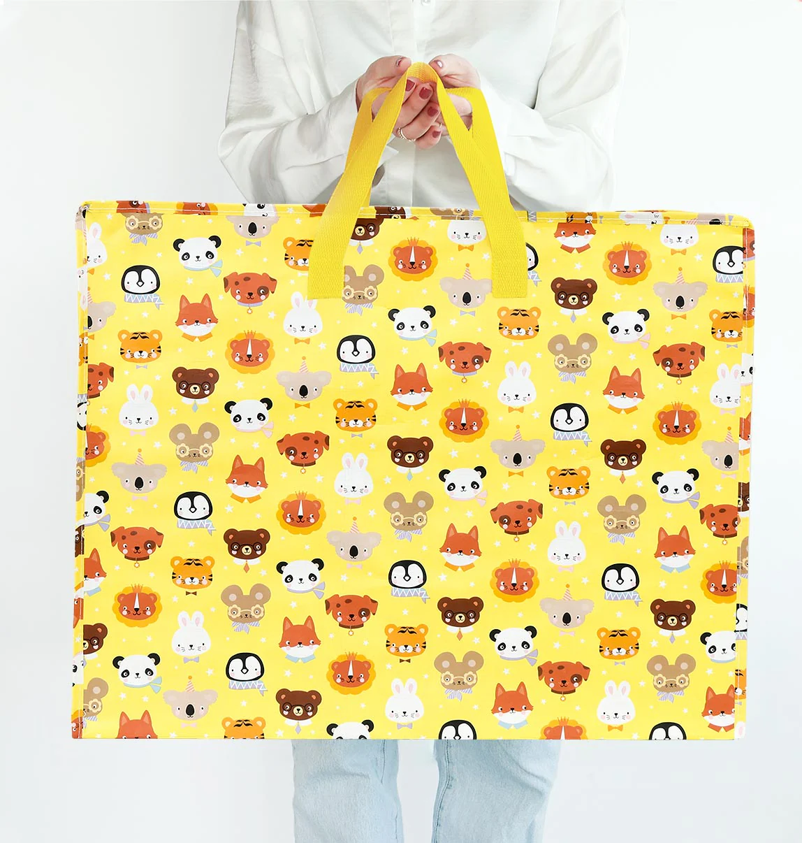 A Little Lovely Company suur hoiukott, animal friends Kodumaailm ja muud tarvikud - HellyK - Kvaliteetsed lasteriided, villariided, barefoot jalatsid