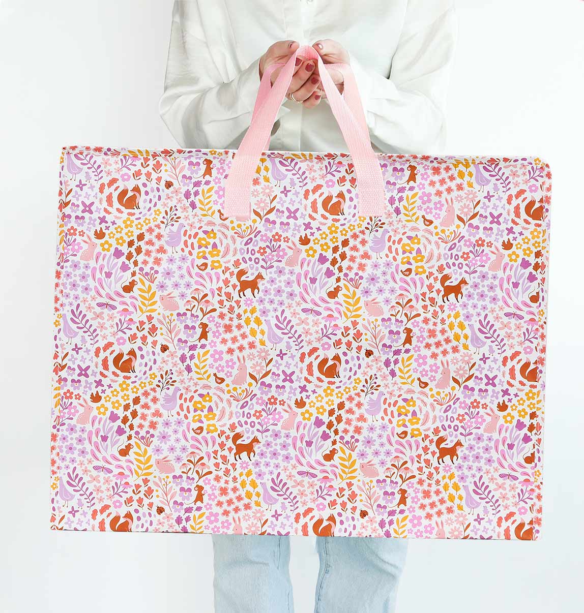 A Little Lovely Company suur hoiukott, flower garden Kodumaailm ja muud tarvikud - HellyK - Kvaliteetsed lasteriided, villariided, barefoot jalatsid