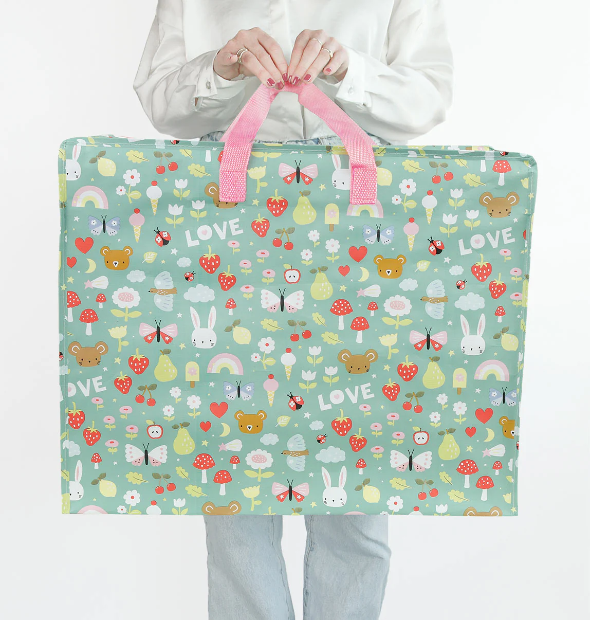 A Little Lovely Company suur hoiukott, joy A Little Lovely Company suur hoiukott, joy Kodumaailm ja muud tarvikud - HellyK - Kvaliteetsed lasteriided, villariided, barefoot jalatsid