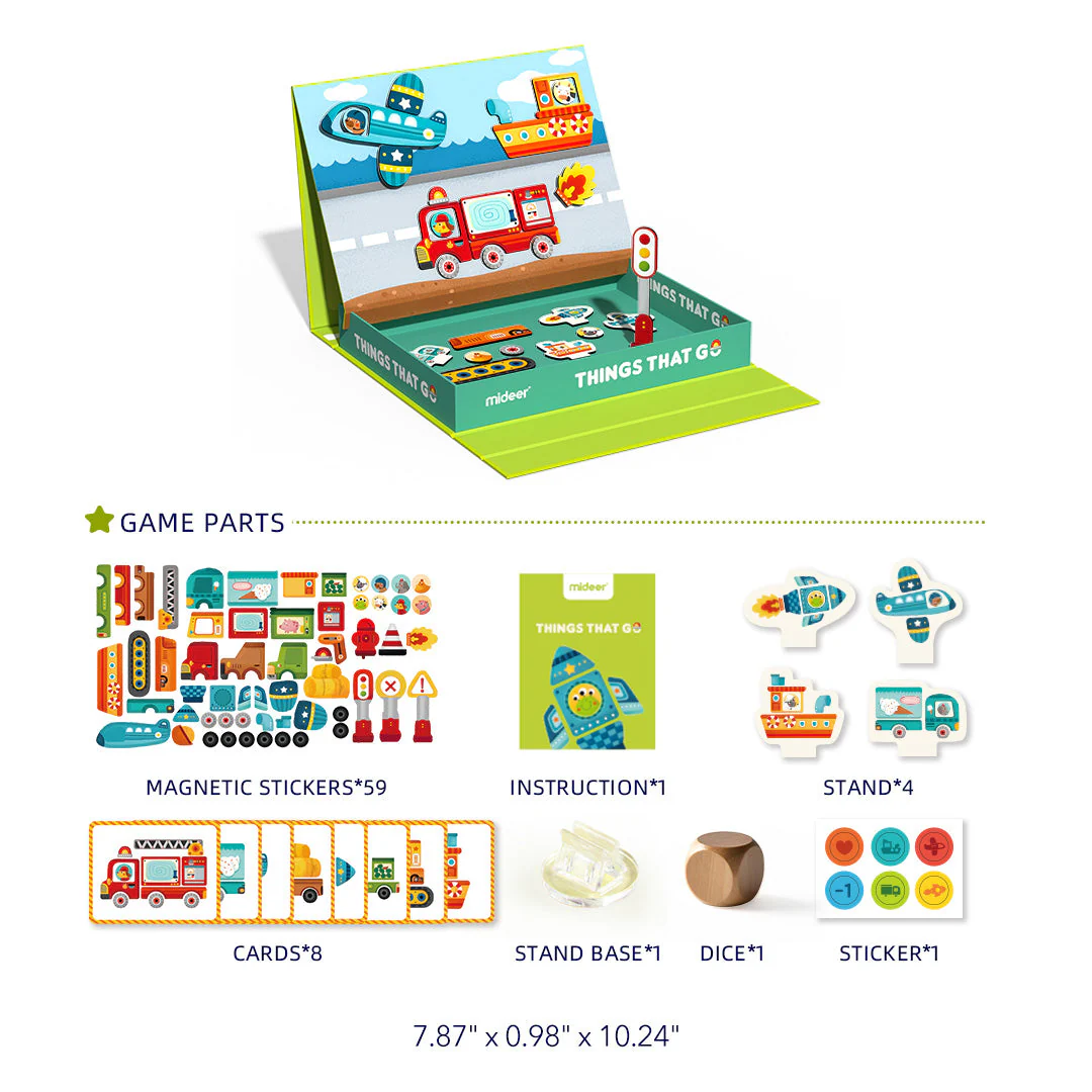 Mideer liikluse mängukomplekt magnetilise tahvliga Lauamängud/mängud - HellyK - Kvaliteetsed lasteriided, villariided, barefoot jalatsid