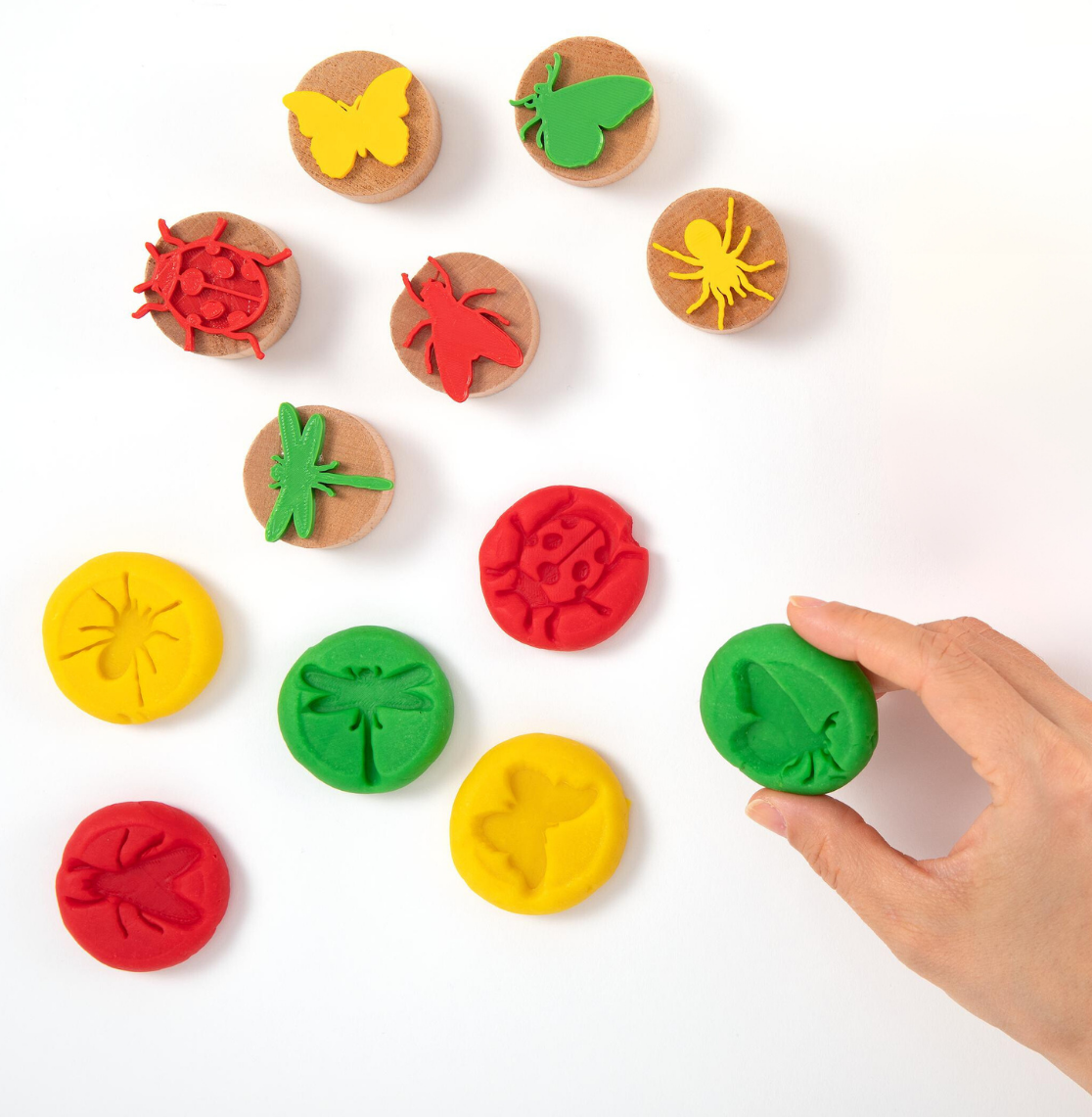 ChildGen ChildGen puidust templid – putukad Mänguasjad - HellyK - Kvaliteetsed lasteriided, villariided, barefoot jalatsid