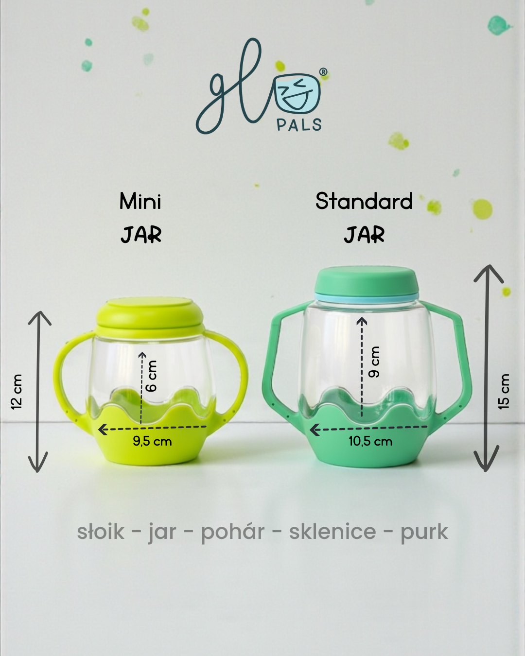 Glo Pals Sensory Play MINI, värviline valguspurk, pink Glo Pals helendavad valguskuubikud - HellyK - Kvaliteetsed lasteriided, villariided, barefoot jalatsid