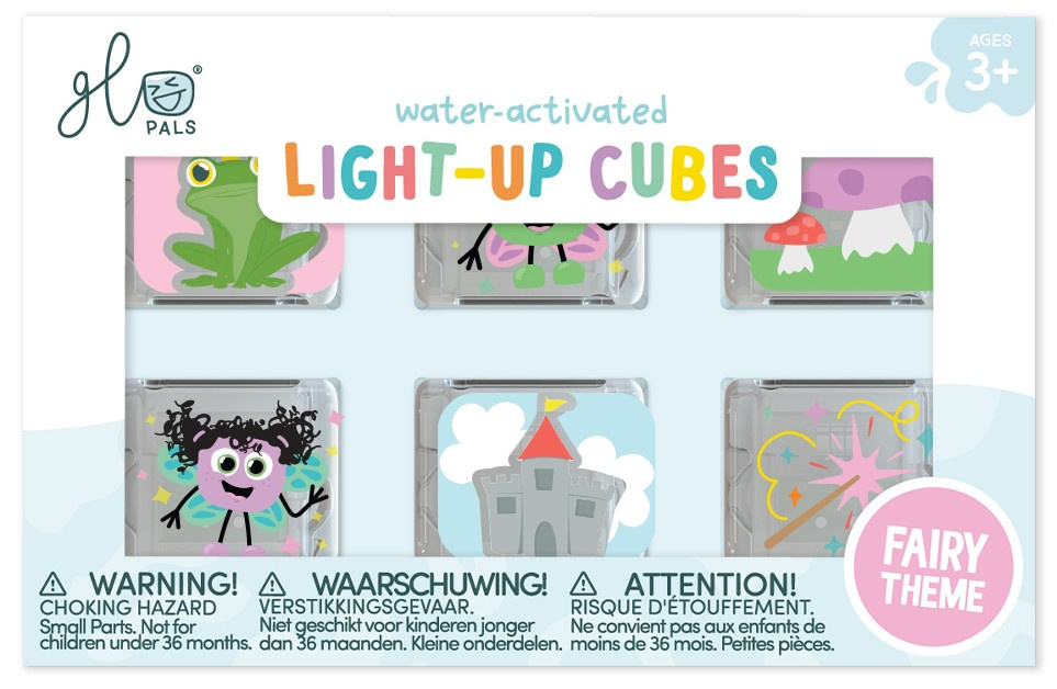 Glo Pals sensoorsed valguskuubikud vanni – Fairy Edition Glo Pals helendavad valguskuubikud - HellyK - Kvaliteetsed lasteriided, villariided, barefoot jalatsid