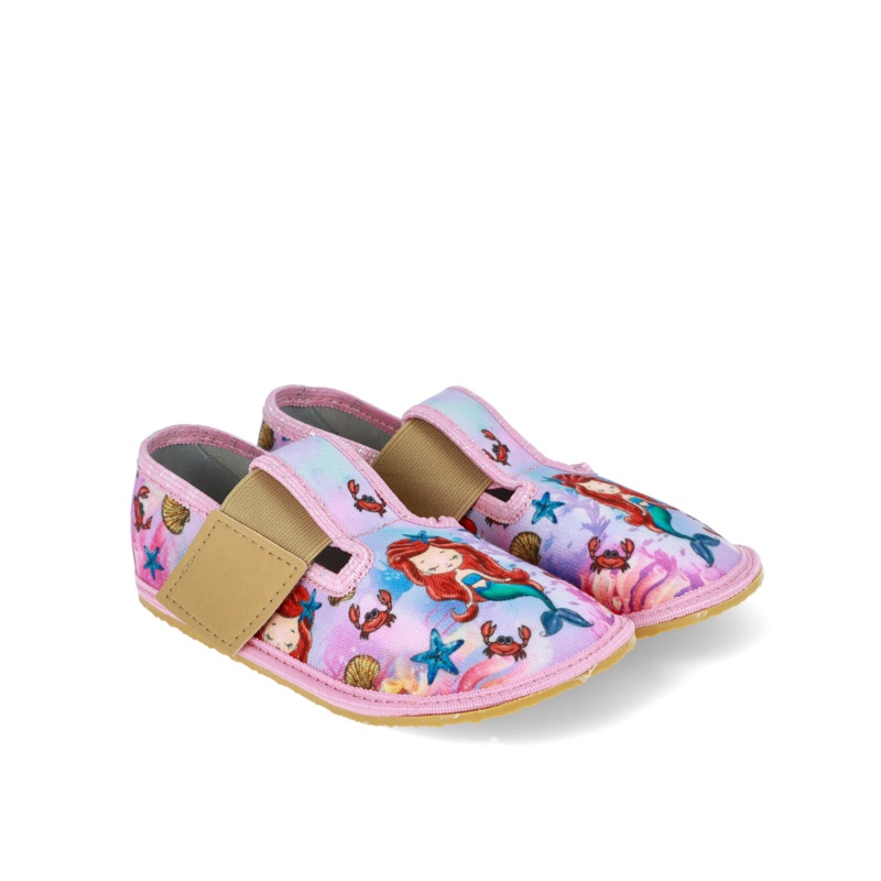 Crave sisejalats elastic, pink mermaid Laste barefoot-jalatsid - HellyK - Kvaliteetsed lasteriided, villariided, barefoot jalatsid