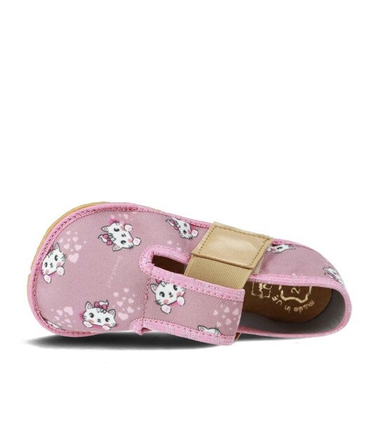 Crave sisejalats elastic, pink cat Laste barefoot-jalatsid - HellyK - Kvaliteetsed lasteriided, villariided, barefoot jalatsid
