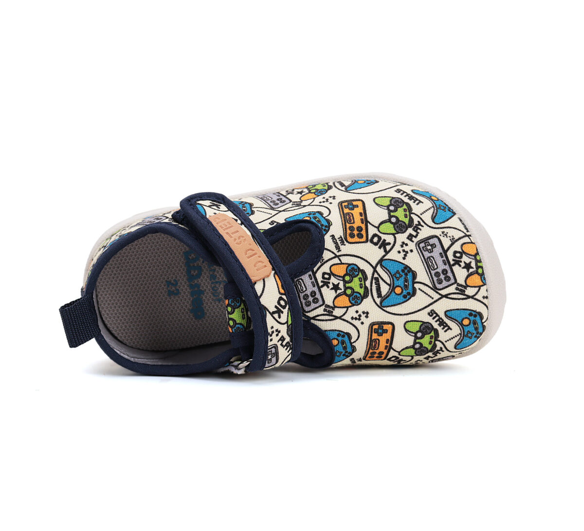 D.D.Step tekstiilist sisejalatsid, white/play 086 D.D.Step - HellyK - Kvaliteetsed lasteriided, villariided, barefoot jalatsid