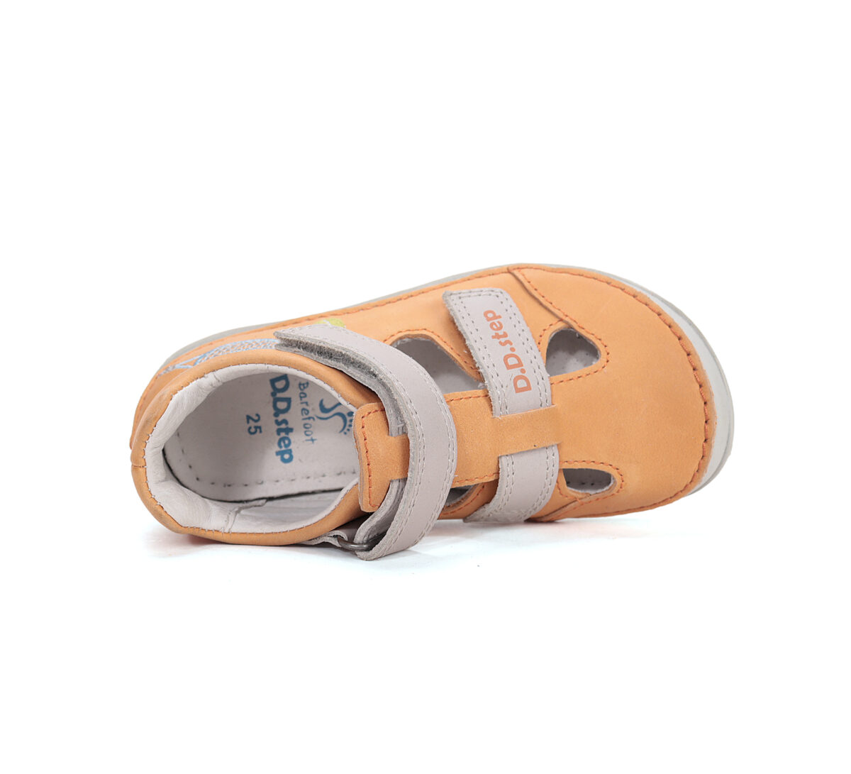 D.D. Step nahast sandaalid, orange 116 D.D. Step nahast sandaalid, orange 116 D.D.Step - HellyK - Kvaliteetsed lasteriided, villariided, barefoot jalatsid