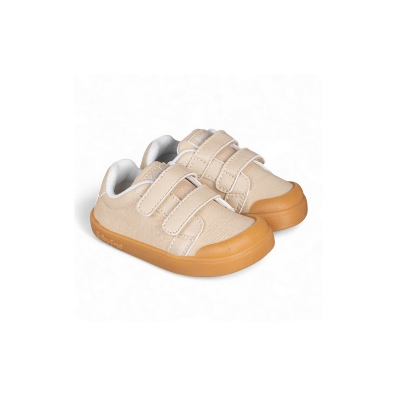 Chetto Baby Free tekstiilist tennised, beige Chetto Baby Free tekstiilist tennised, beige Laste barefoot-jalatsid - HellyK - Kvaliteetsed lasteriided, villariided, barefoot jalatsid