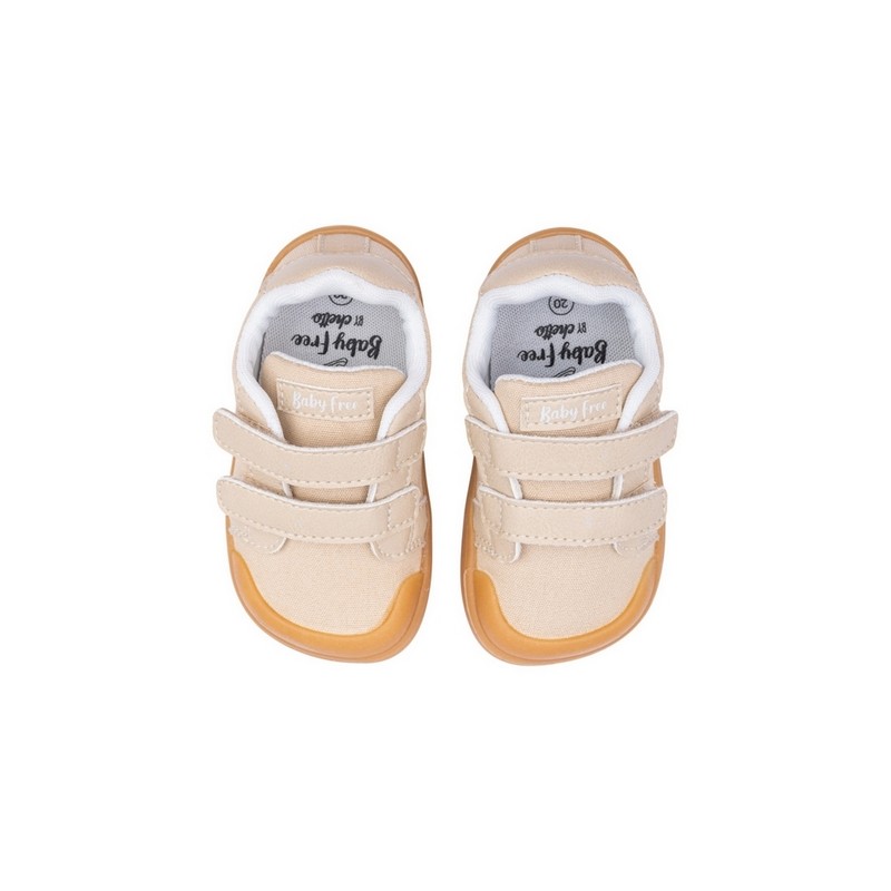 Chetto Baby Free tekstiilist tennised, beige Chetto Baby Free tekstiilist tennised, beige Laste barefoot-jalatsid - HellyK - Kvaliteetsed lasteriided, villariided, barefoot jalatsid