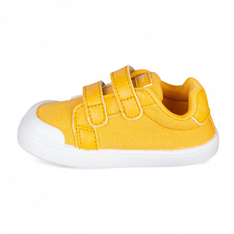 Chetto Baby Free tekstiilist tennised, mostaza Laste barefoot-jalatsid - HellyK - Kvaliteetsed lasteriided, villariided, barefoot jalatsid