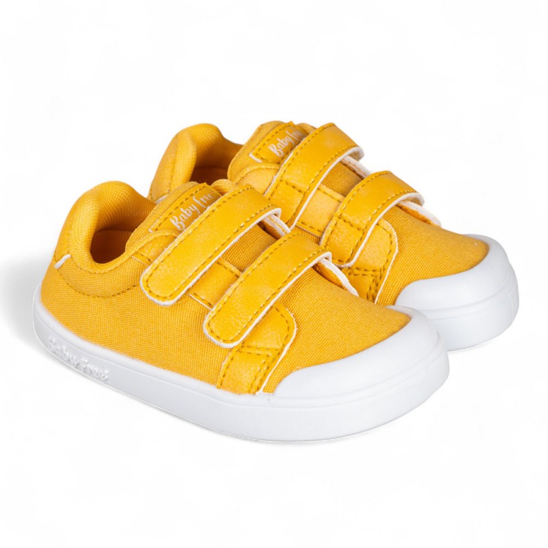 Chetto Baby Free tekstiilist tennised, mostaza Chetto Baby Free tekstiilist tennised, mostaza Laste barefoot-jalatsid - HellyK - Kvaliteetsed lasteriided, villariided, barefoot jalatsid