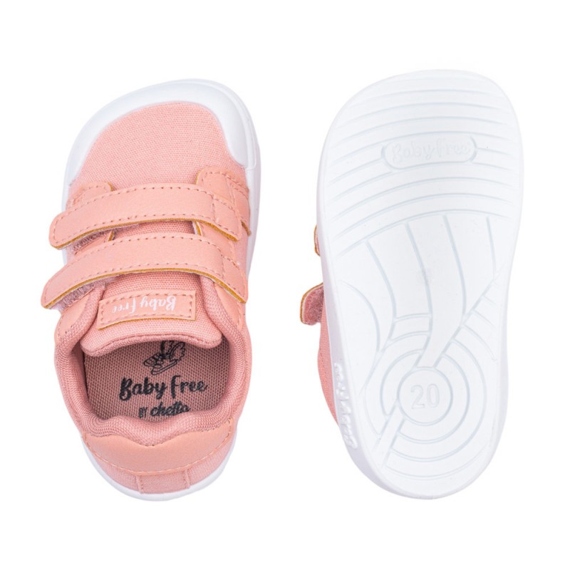 Chetto Baby Free tekstiilist tennised, rosa Laste barefoot-jalatsid - HellyK - Kvaliteetsed lasteriided, villariided, barefoot jalatsid